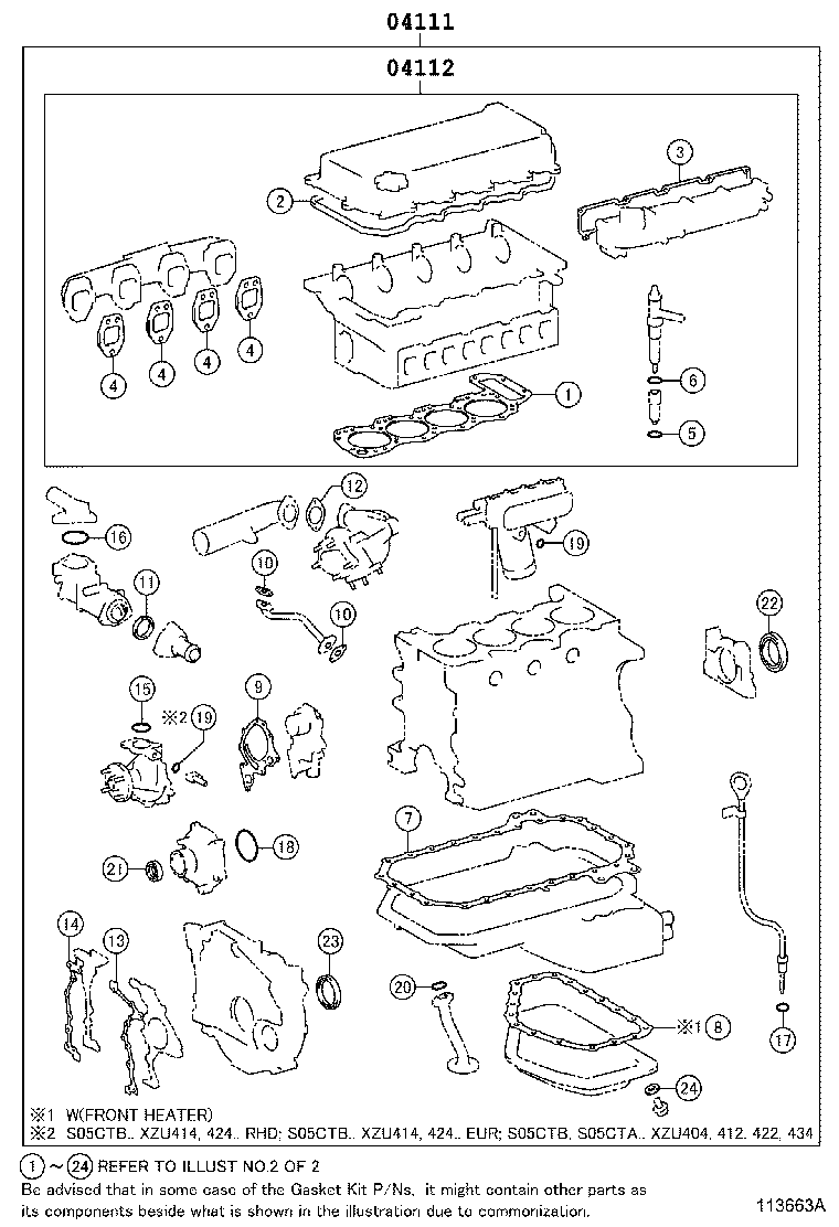Engine Overhaul Gasket Kit