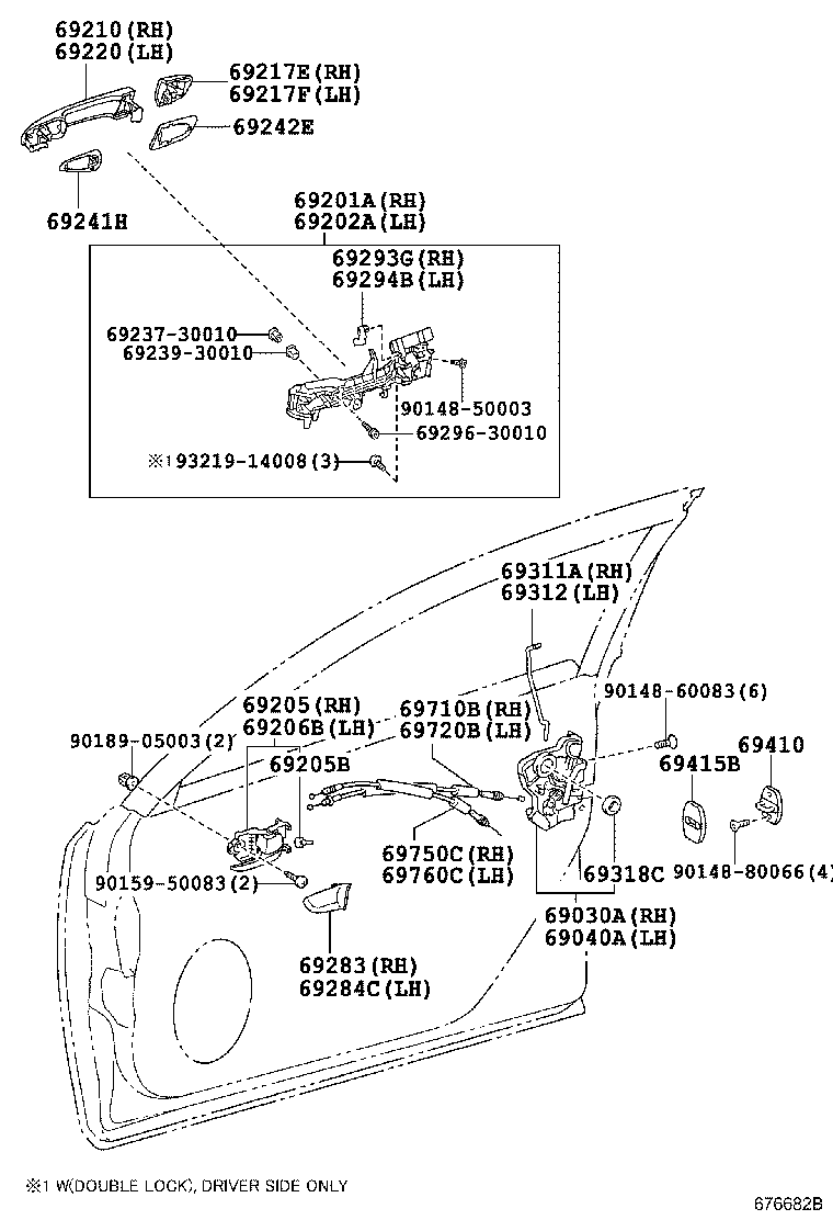 Front Door Lock Handle