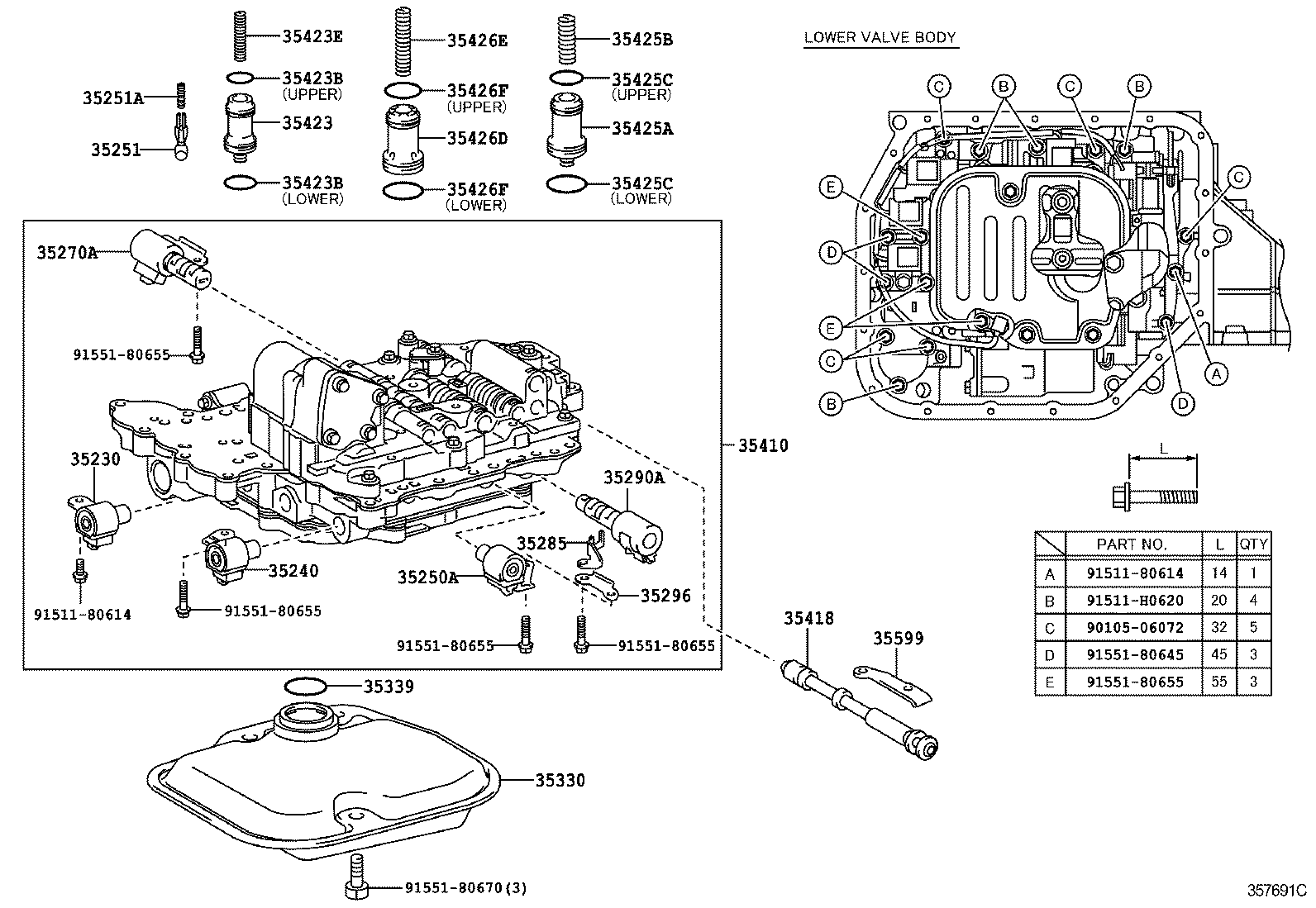 Valve Body Oil Strainer