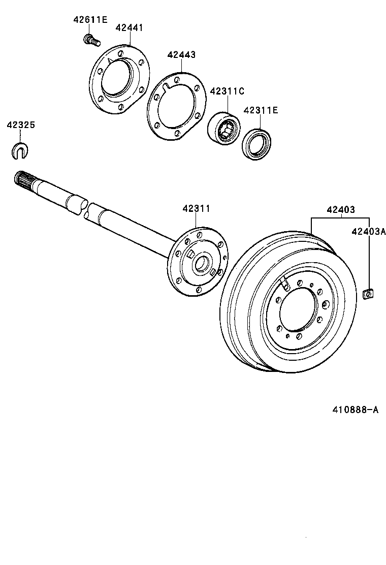 Rear Axle Shaft Hub