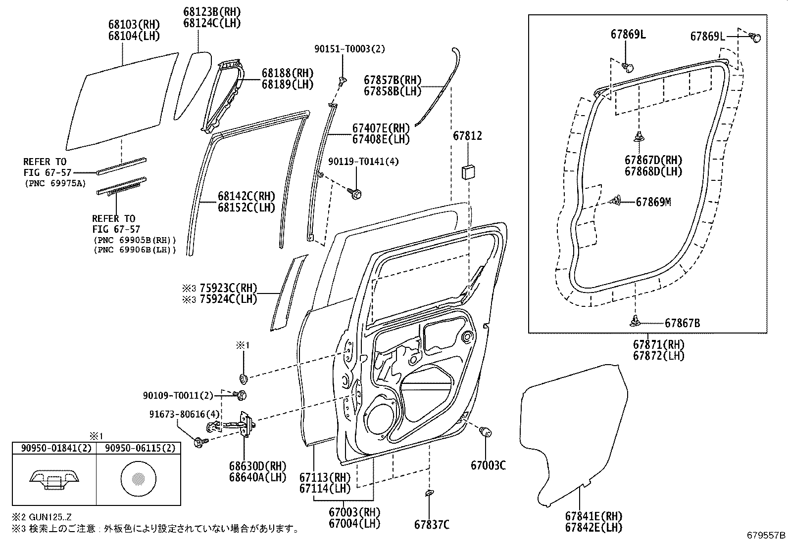 Rear Door Panel & Glass