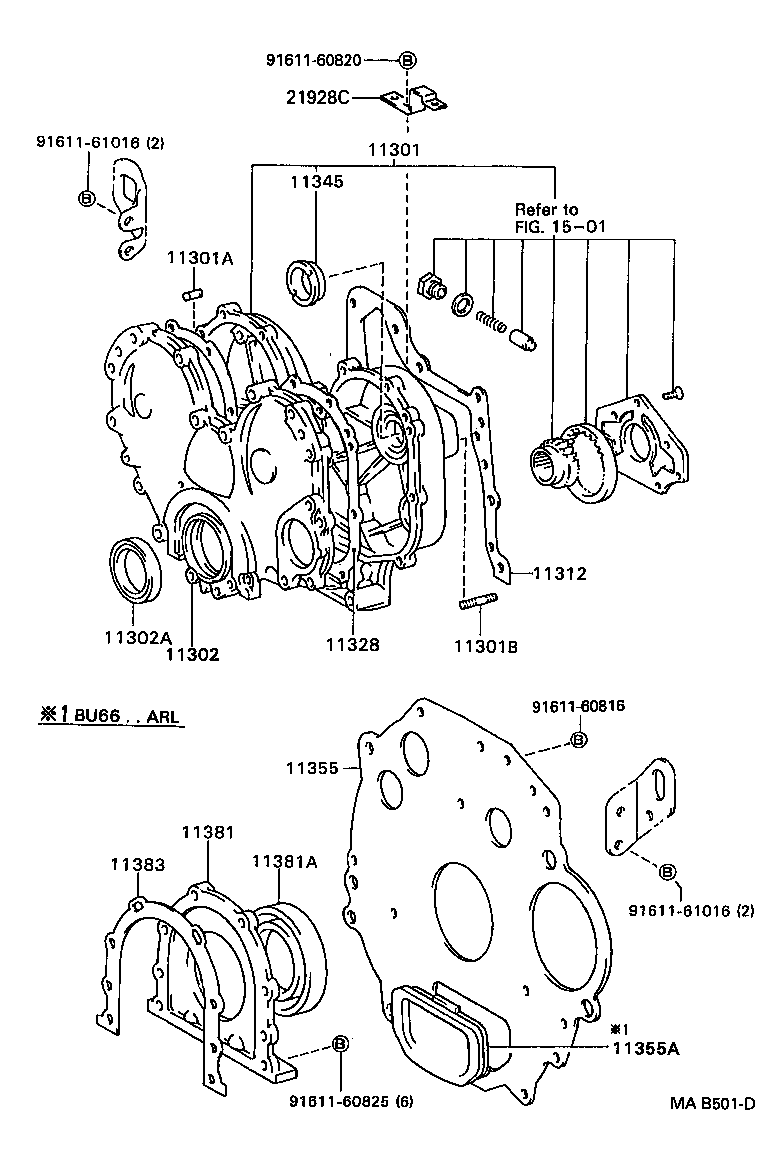 Timing Gear Cover & Rear End Plate