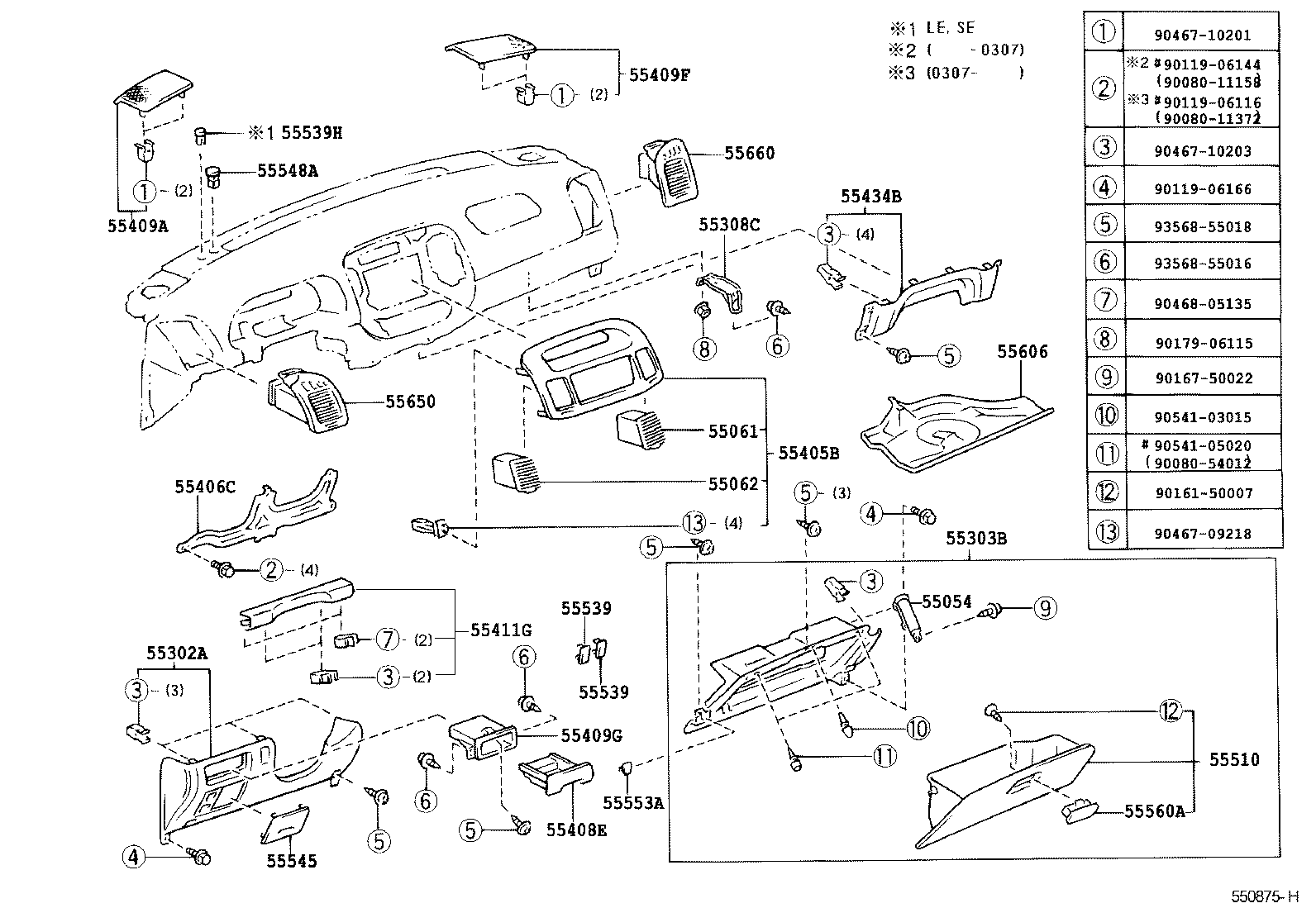 Instrument Panel Glove Compartment
