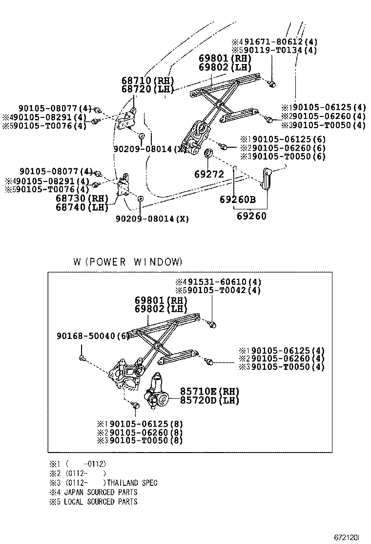 Front Door Window Regulator Hinge