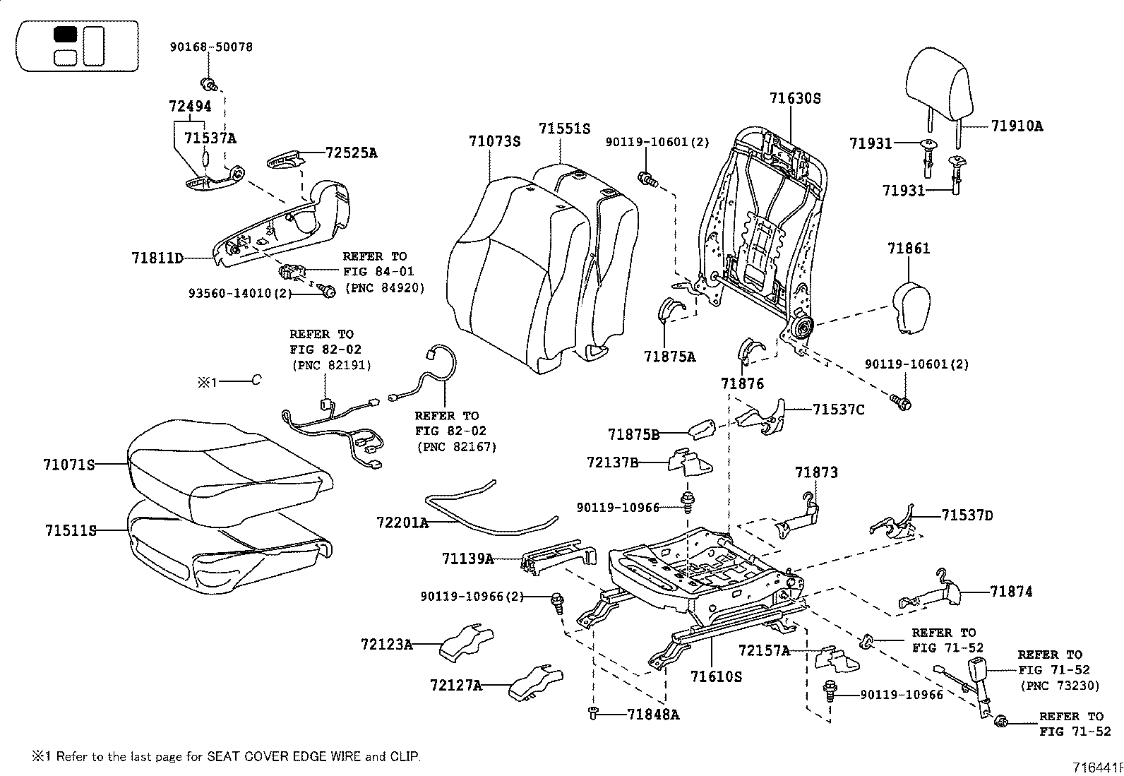 Asiento y pista del asiento