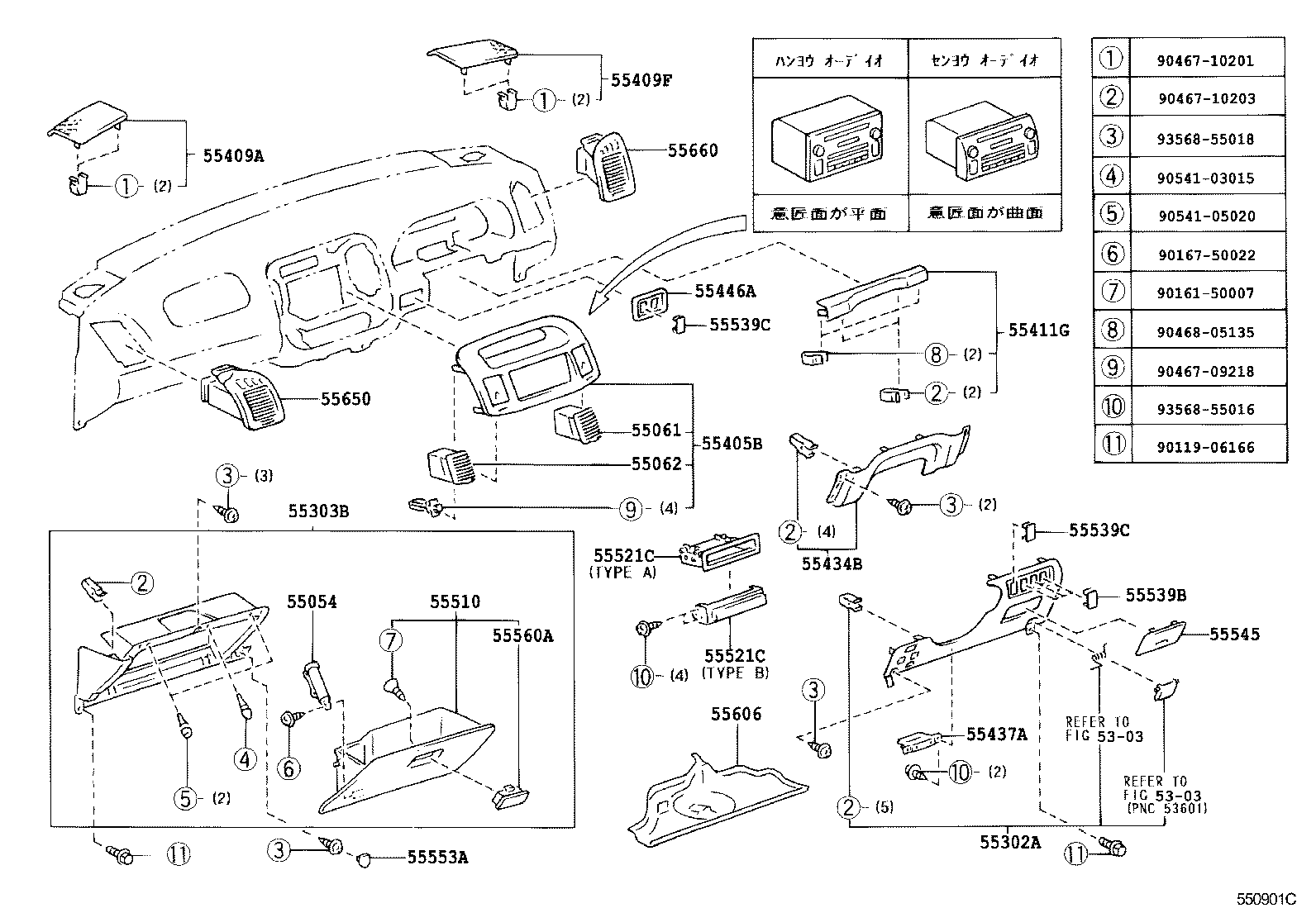 Instrument Panel Glove Compartment