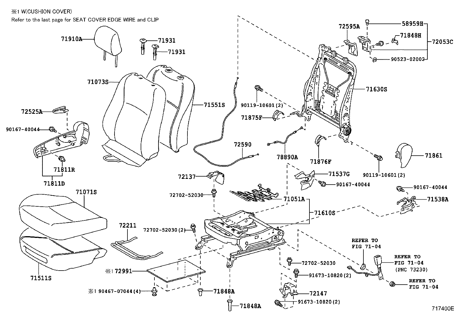 Asiento delantero y riel del asiento