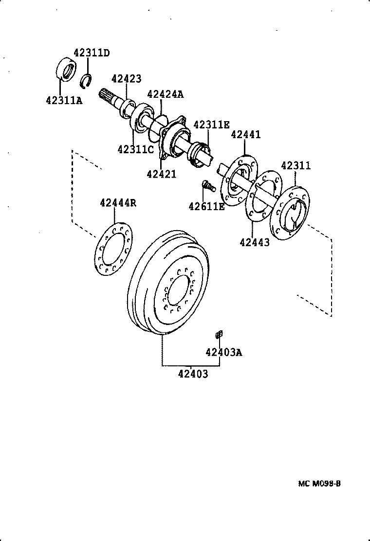 Rear Axle Shaft Hub