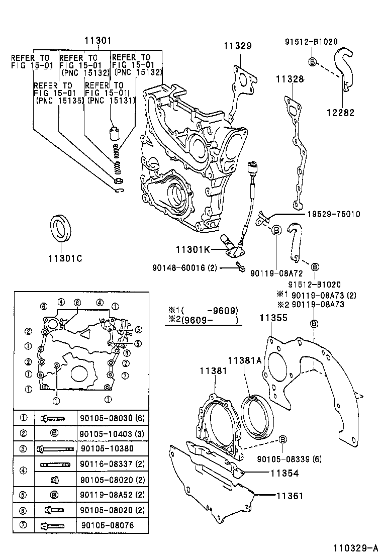 Timing Gear Cover & Rear End Plate