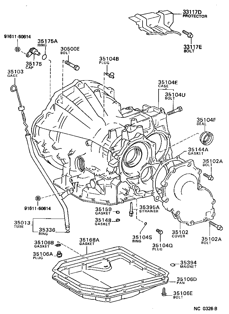 Transmission Case & Oil Pan