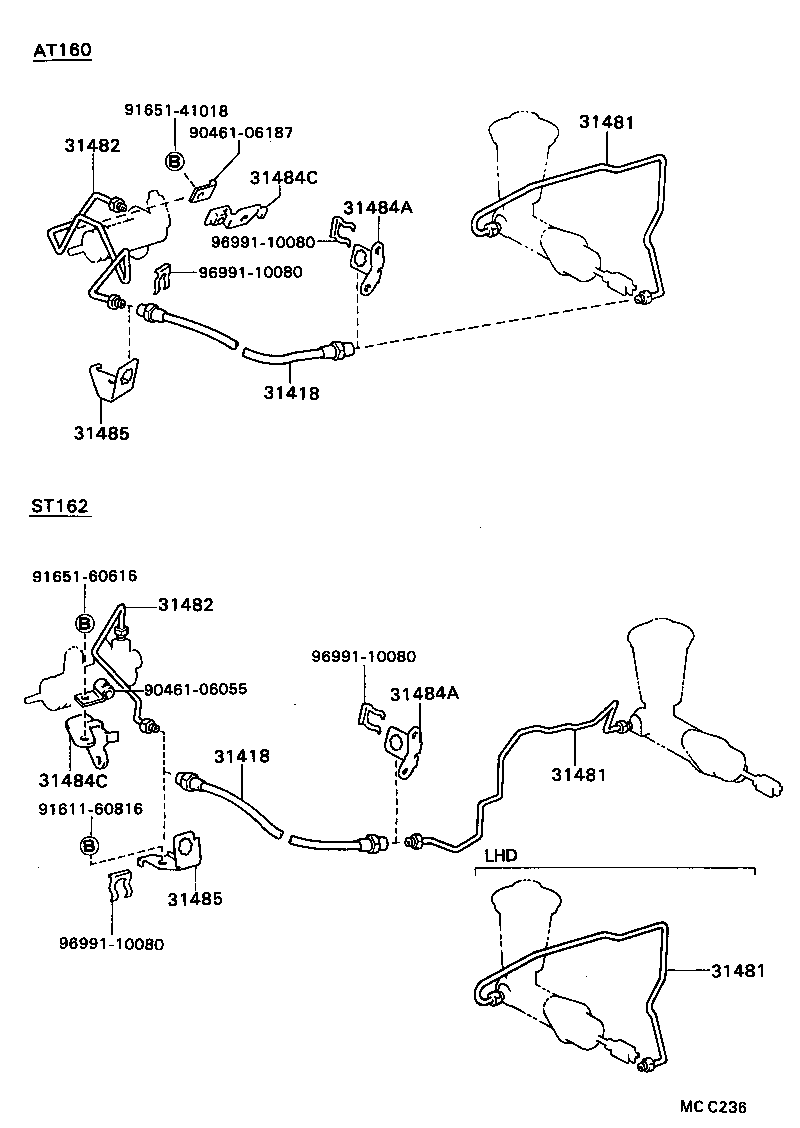 Horquilla de embrague y liberación