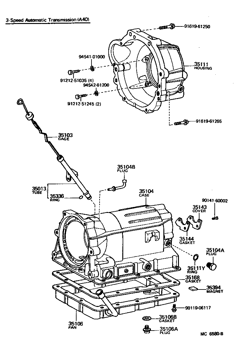 Caja de transmisión y cárter de aceite