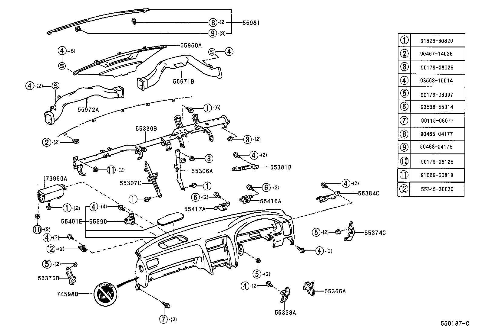 Instrument Panel Glove Compartment