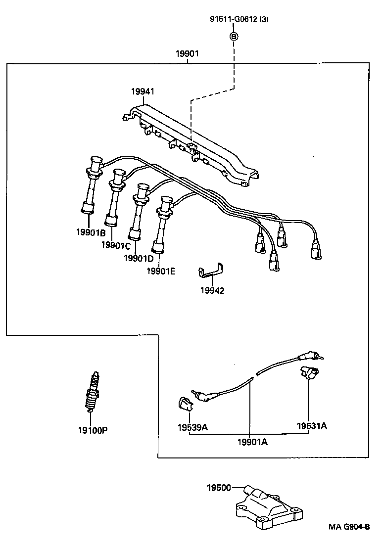 Ignition Coil Spark Plug Glow Plug