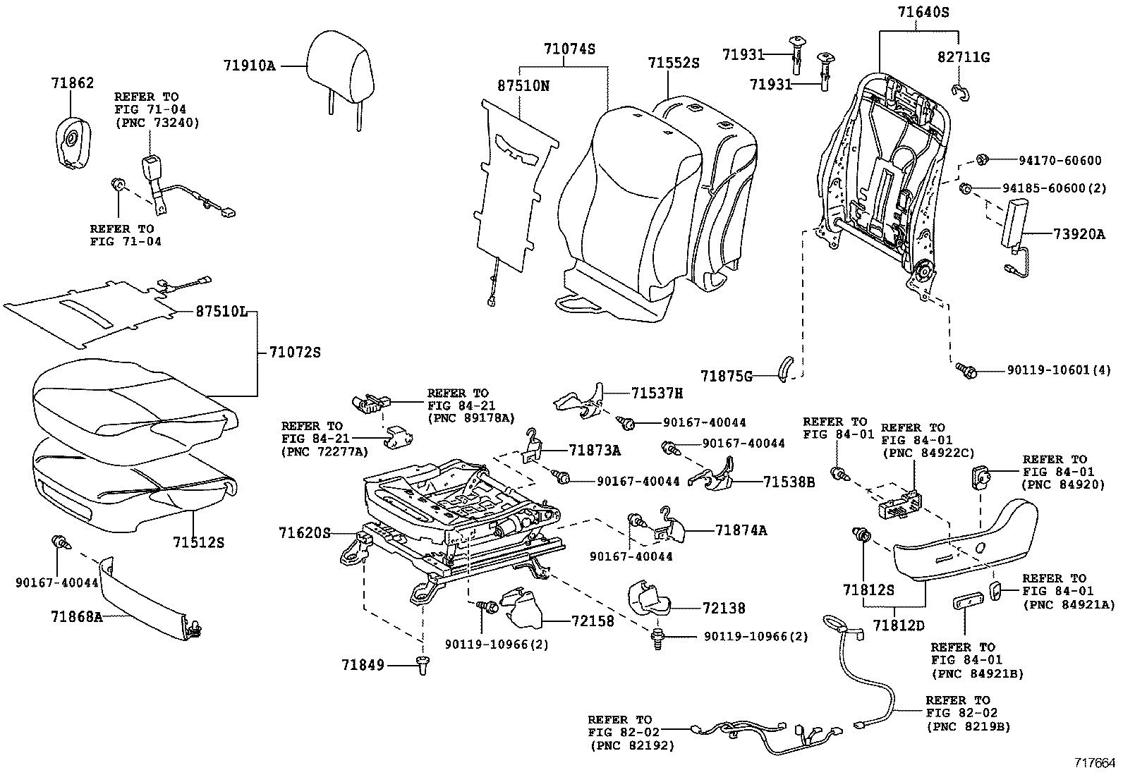 Asiento delantero y riel del asiento