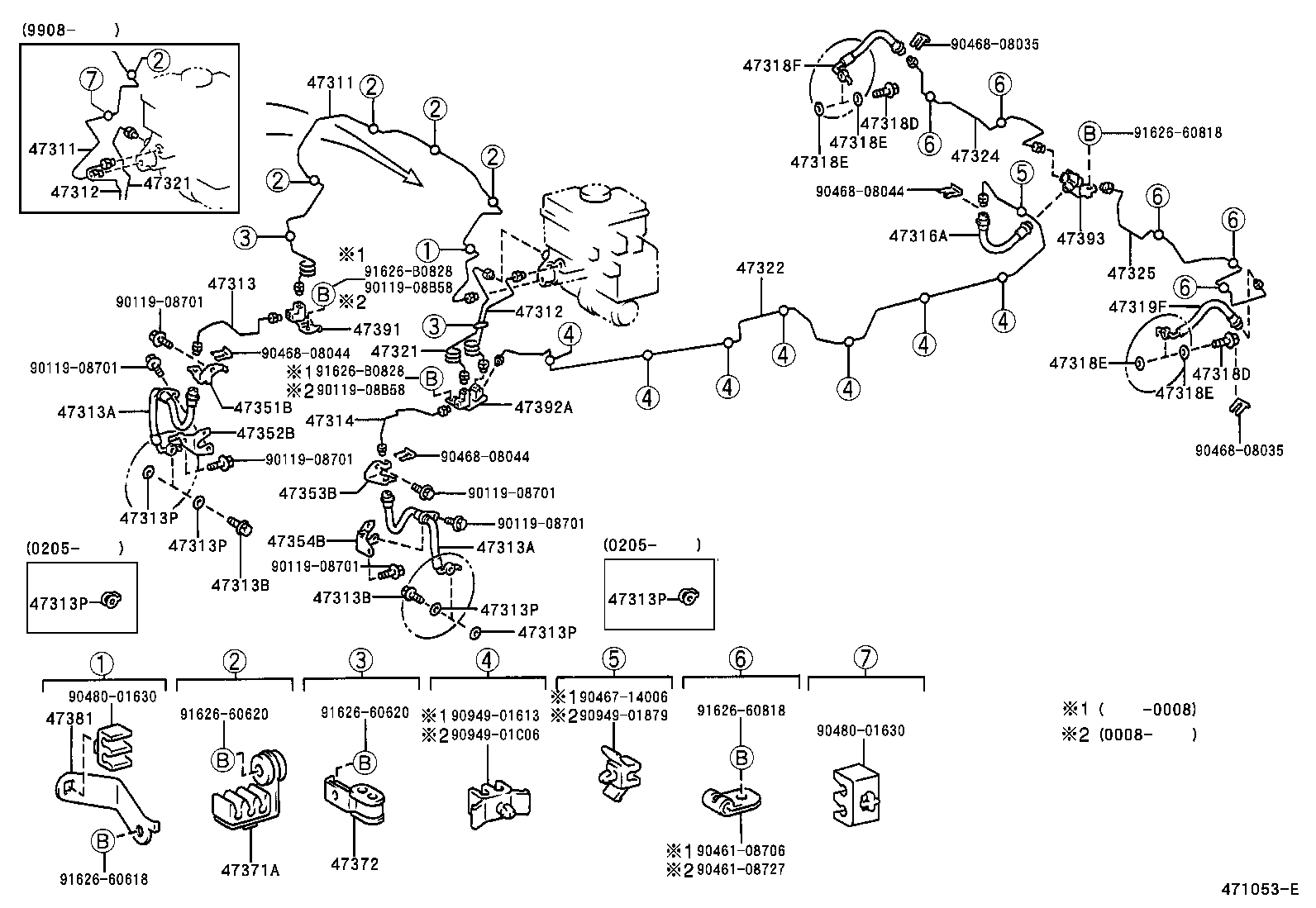 Abrazadera del tubo de freno