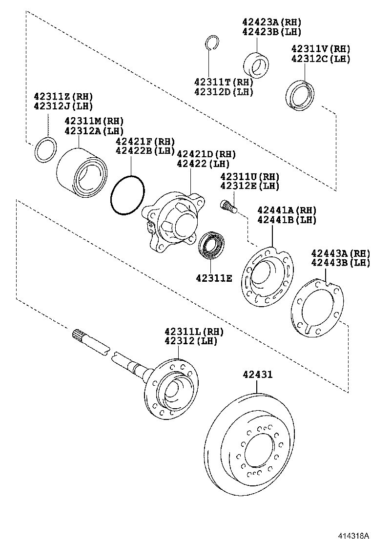 Rear Axle Shaft Hub