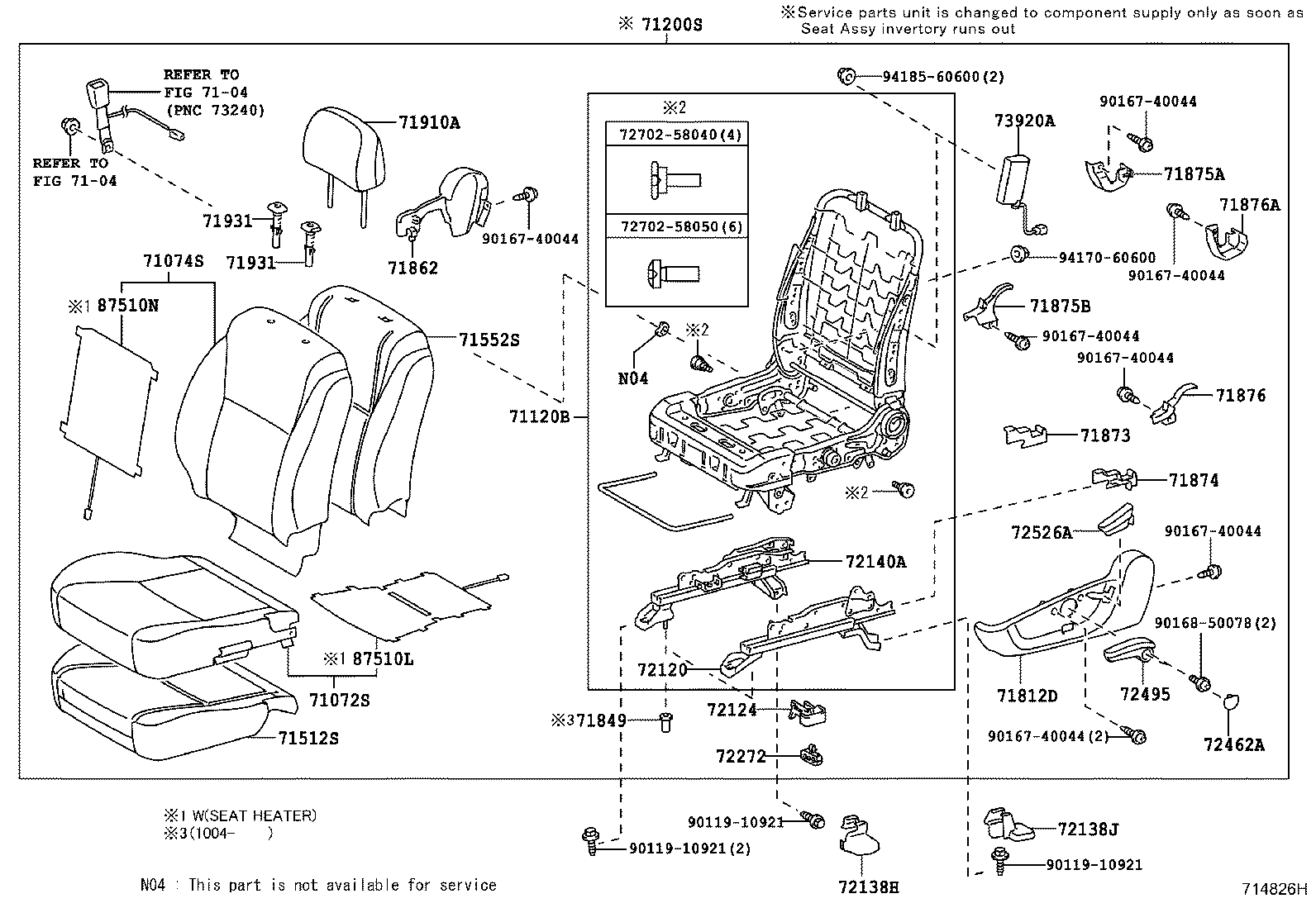 Asiento delantero y riel del asiento