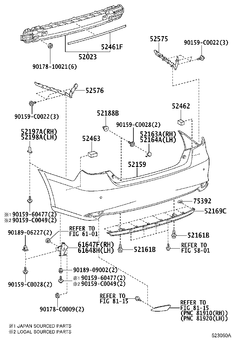 Rear Bumper & Bumper Stay