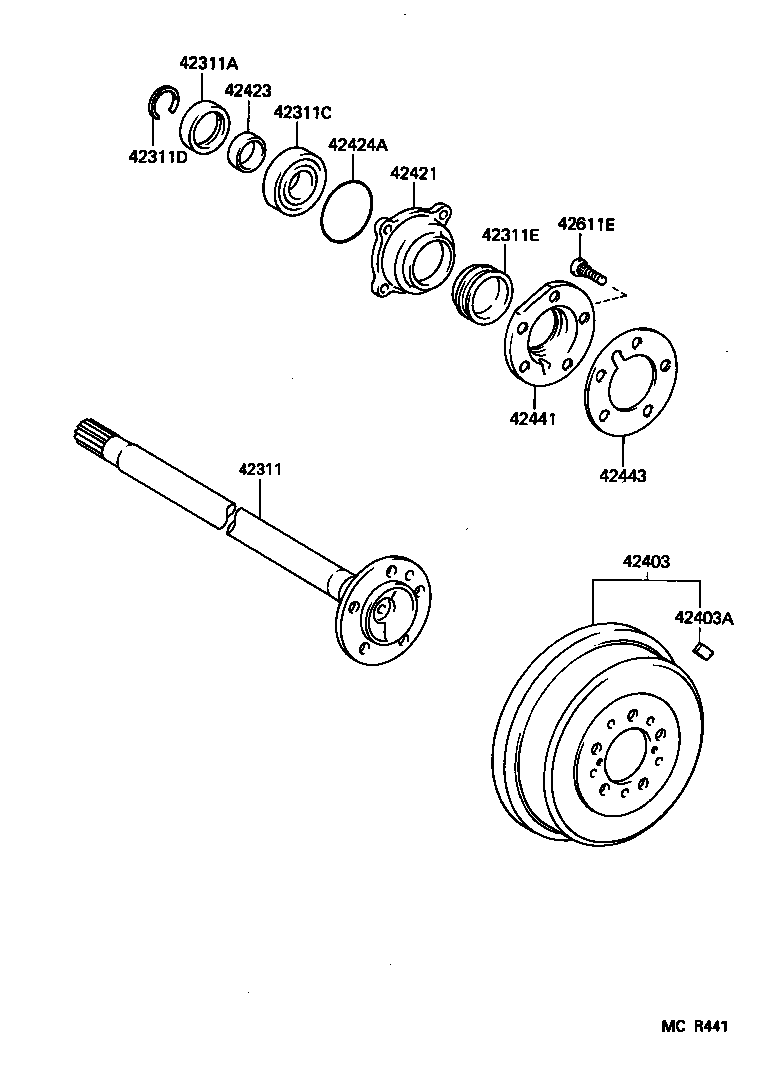 Rear Axle Shaft Hub