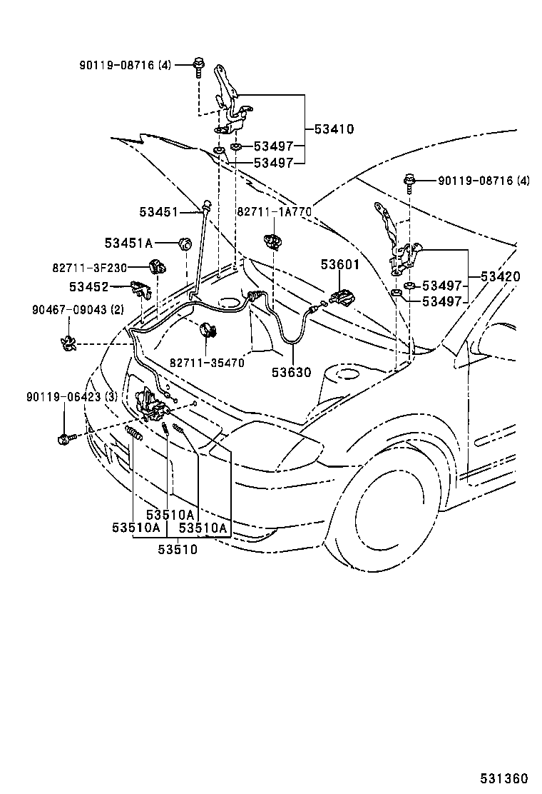 Hood Lock & Hinge