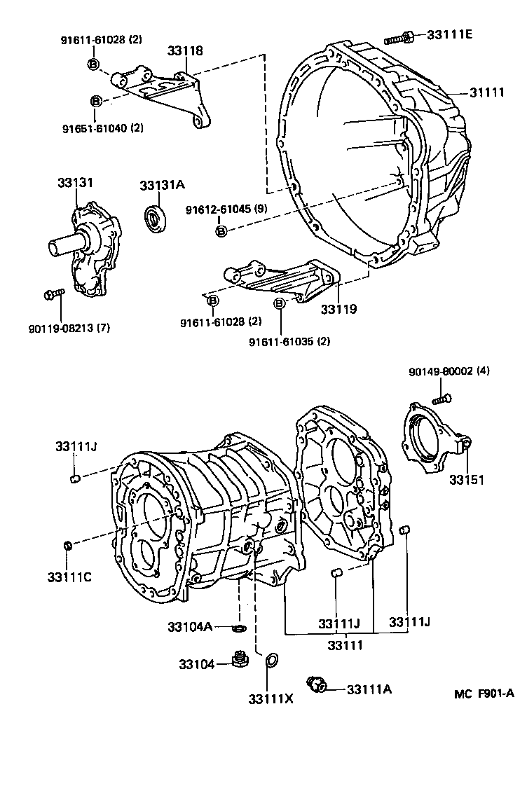 Clutch Housing + Transmission Case