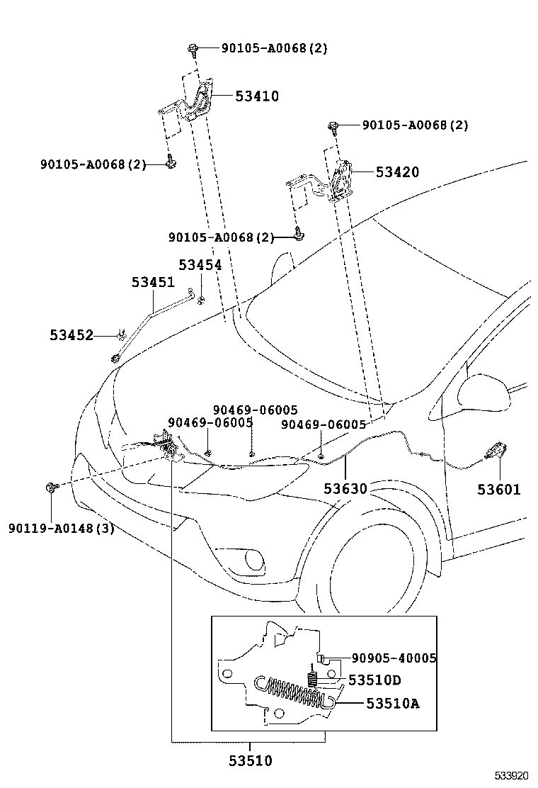 Hood Lock & Hinge