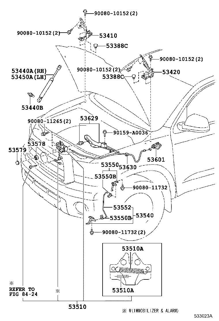 Hood Lock & Hinge