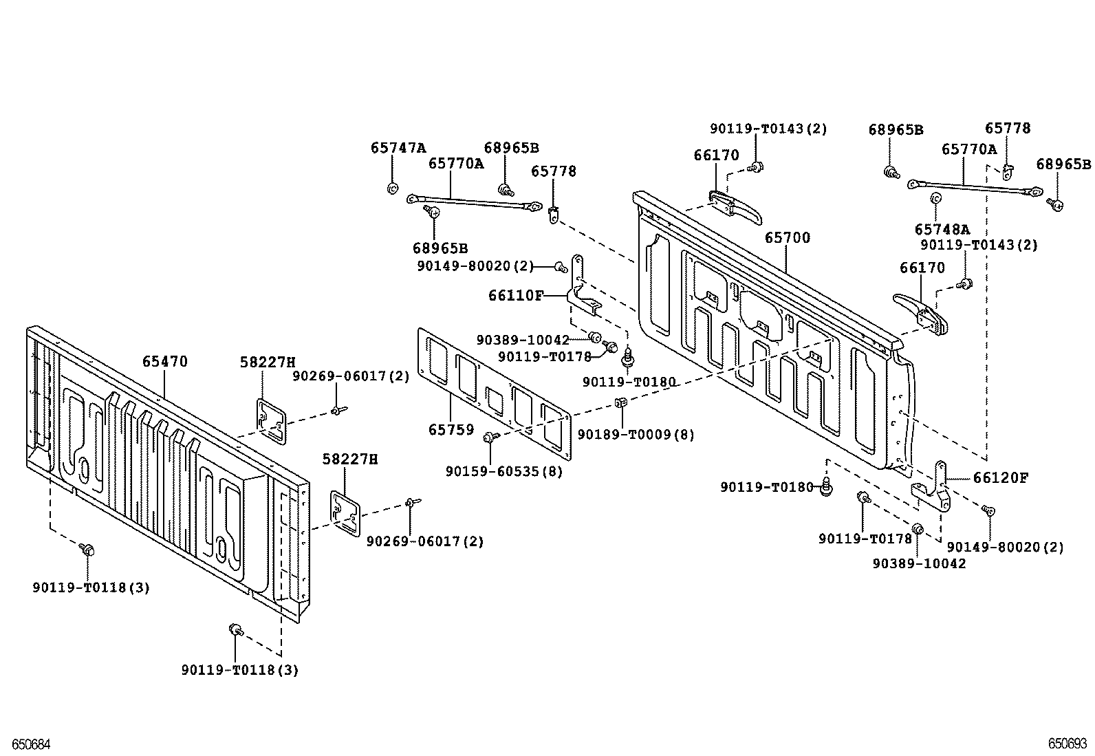 Rear Body Guard Frame Tail Gate