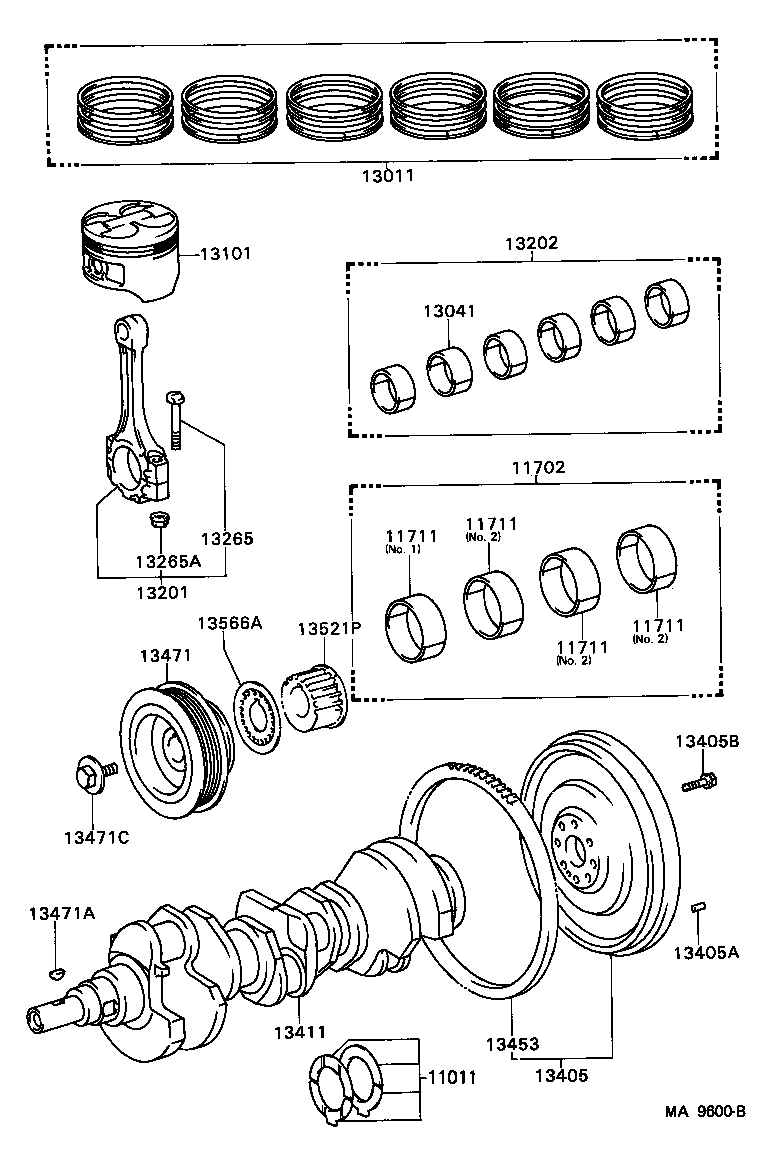 9010510138 Bolt, Flywheel Setting Toyota YoshiParts