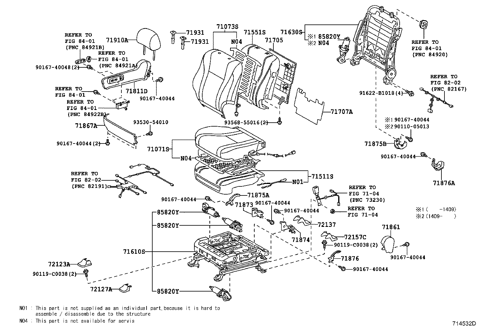 Asiento delantero y riel del asiento