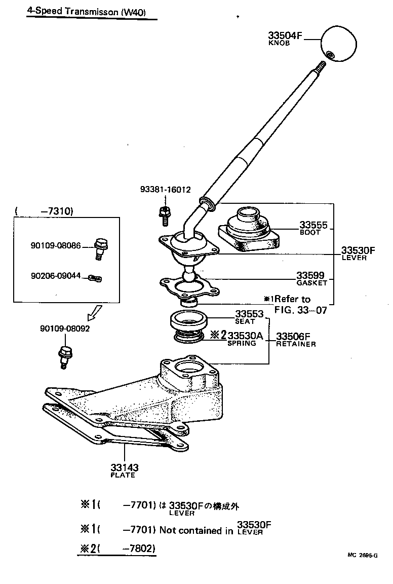 Shift Lever & Retainer