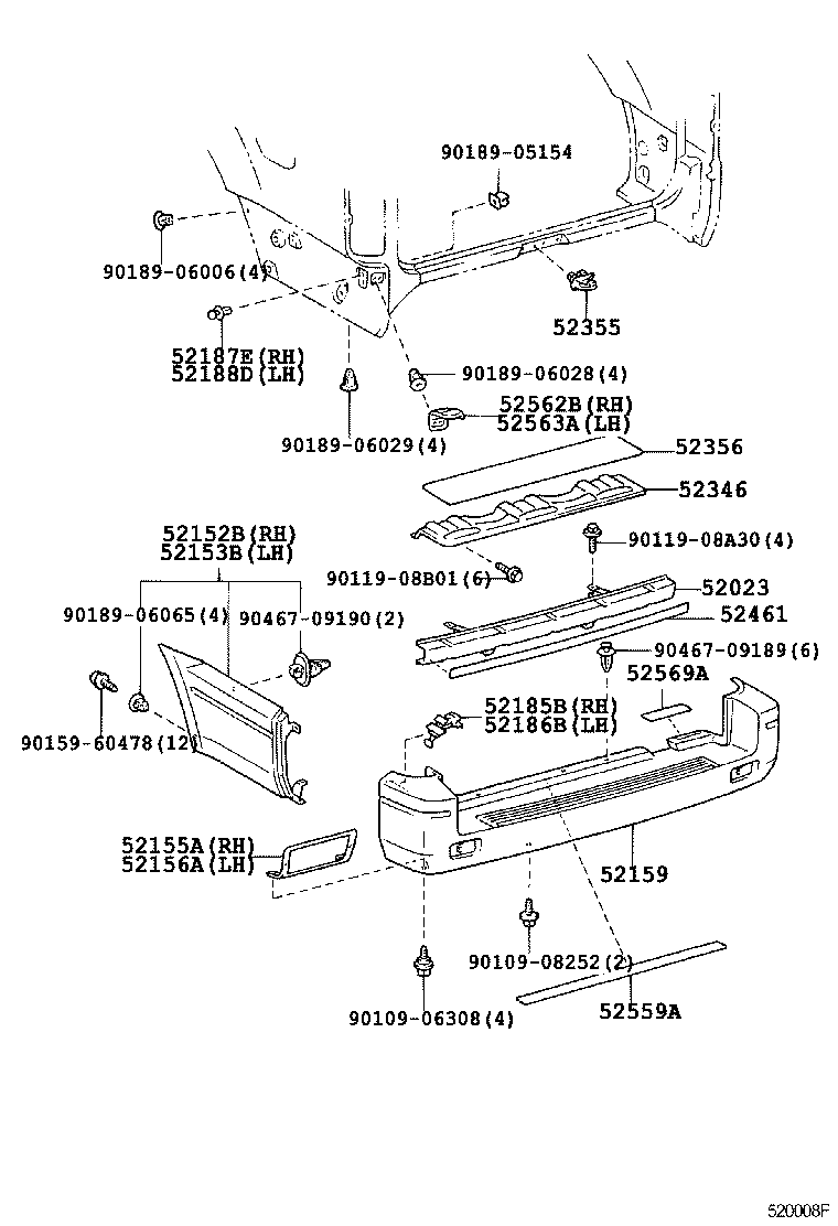 Rear Bumper & Bumper Stay