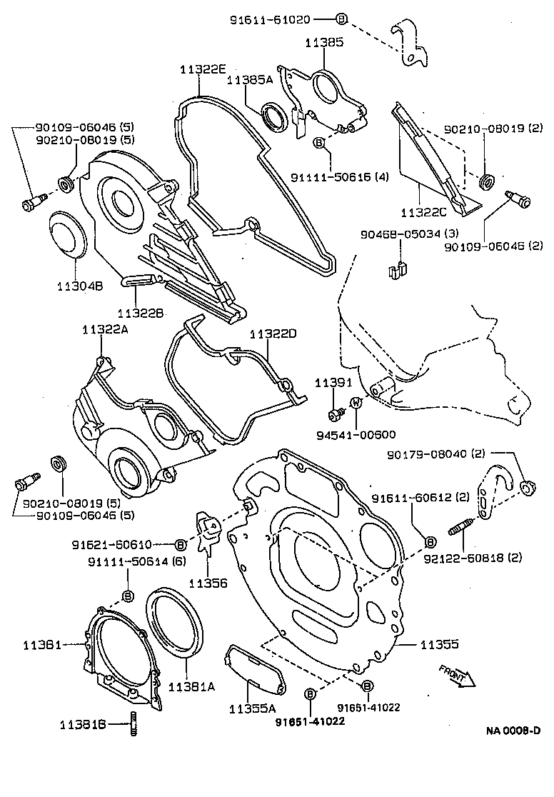 Timing Gear Cover & Rear End Plate