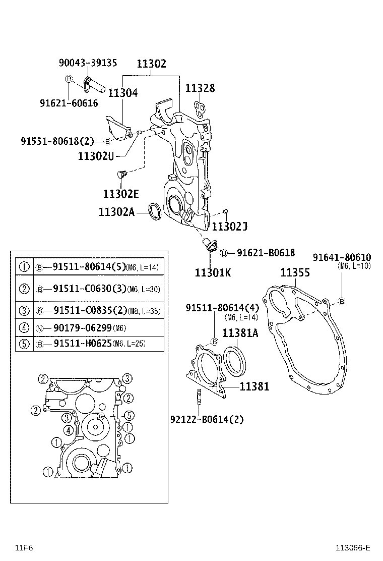 Timing Gear Cover & Rear End Plate