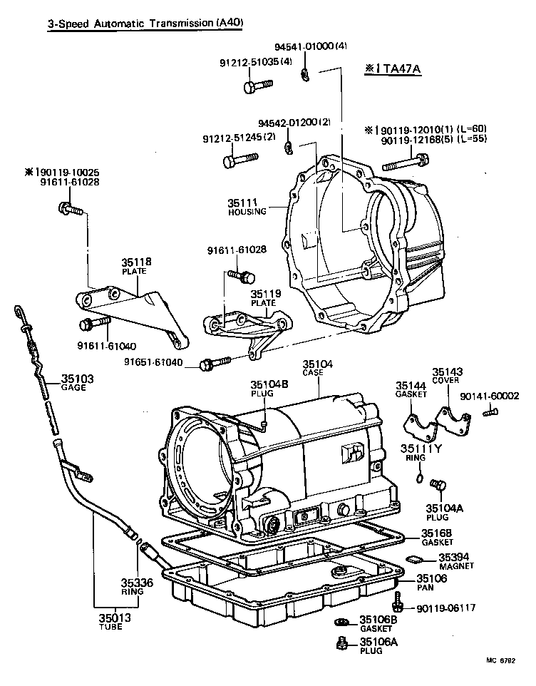 Caja de transmisión y cárter de aceite