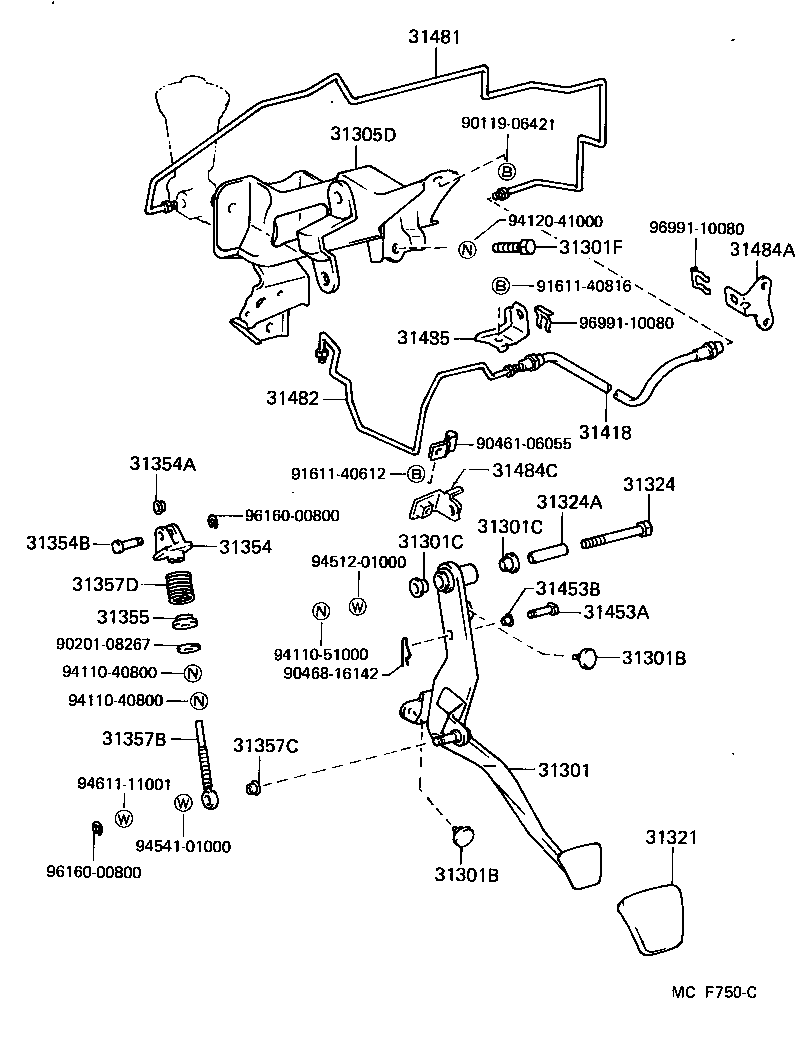 Clutch Pedal Flexible Hose