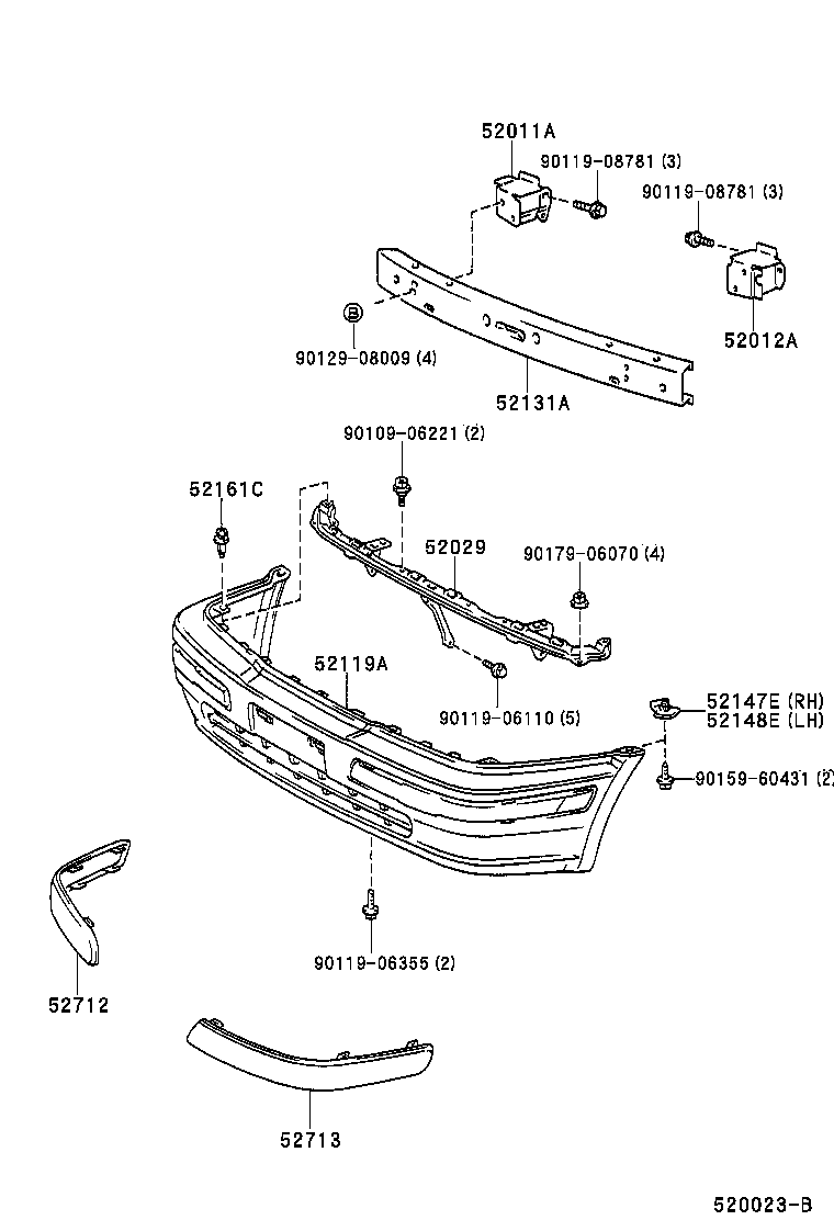 Front Bumper Bumper Stay