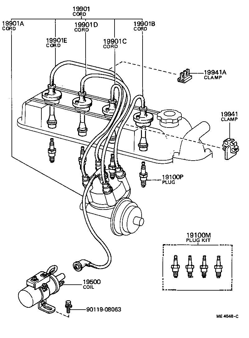 Ignition Coil Spark Plug Glow Plug