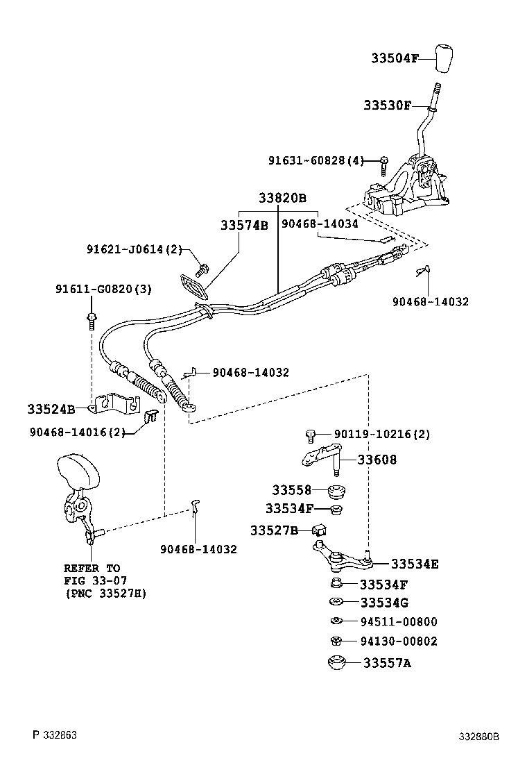 Shift Lever & Retainer