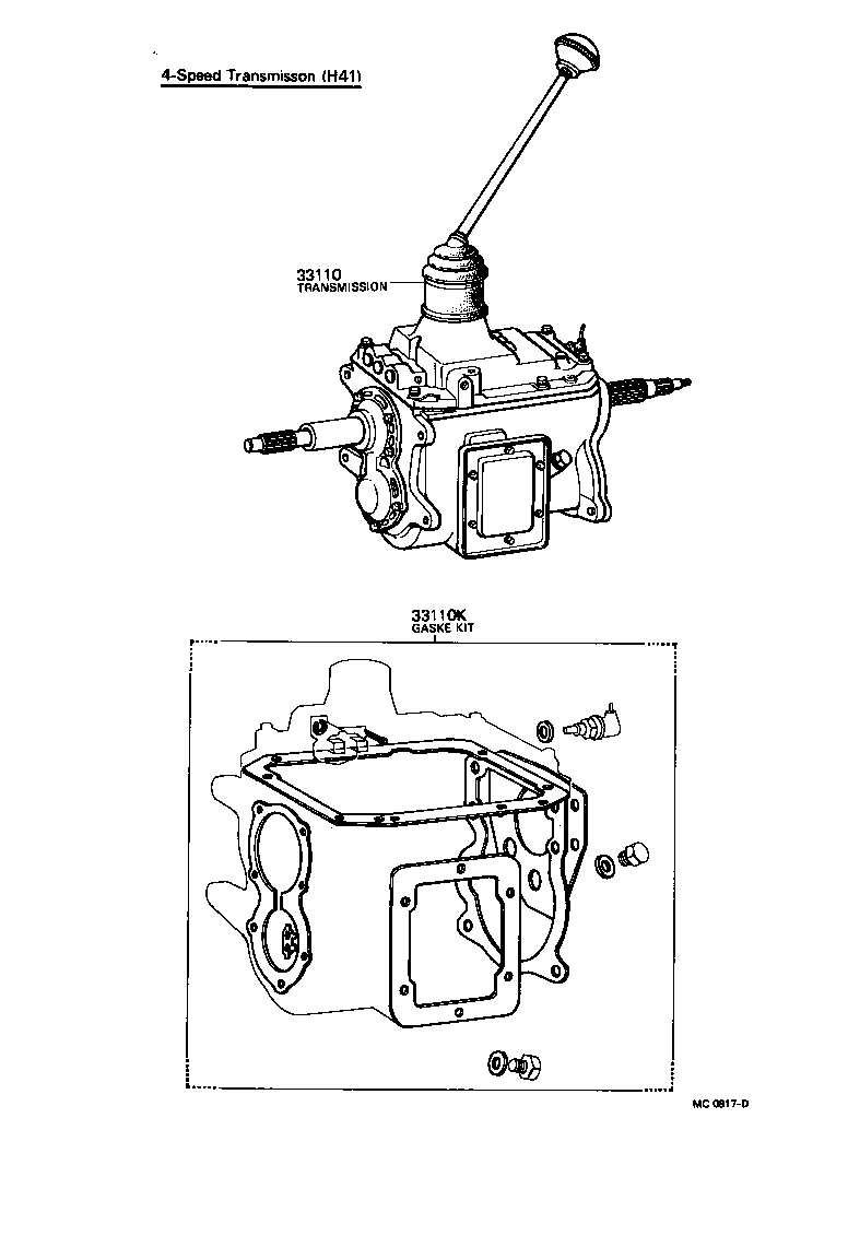 Conjunto de transmisión o transmisión y kit de juntas