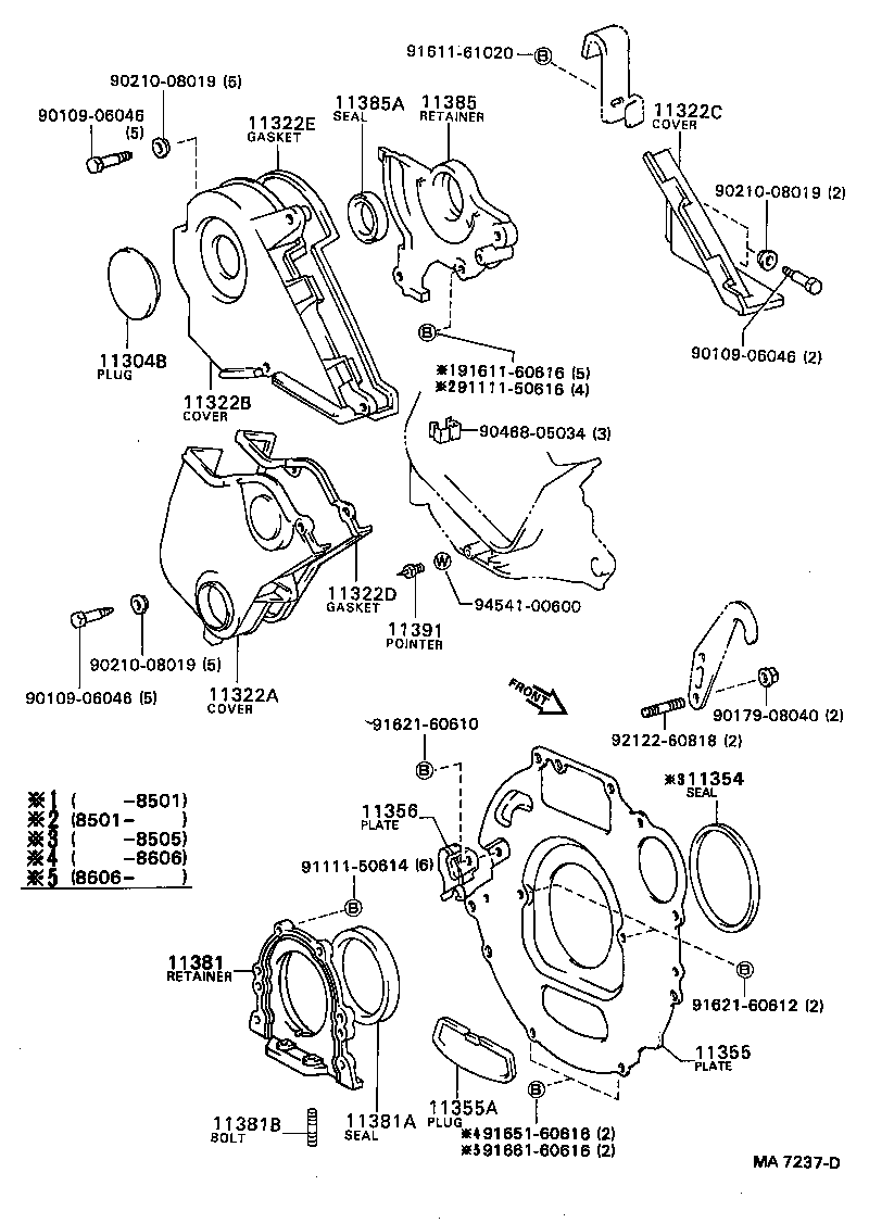 Timing Gear Cover & Rear End Plate