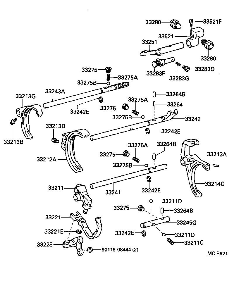 Gear Shift Fork Lever Shaft