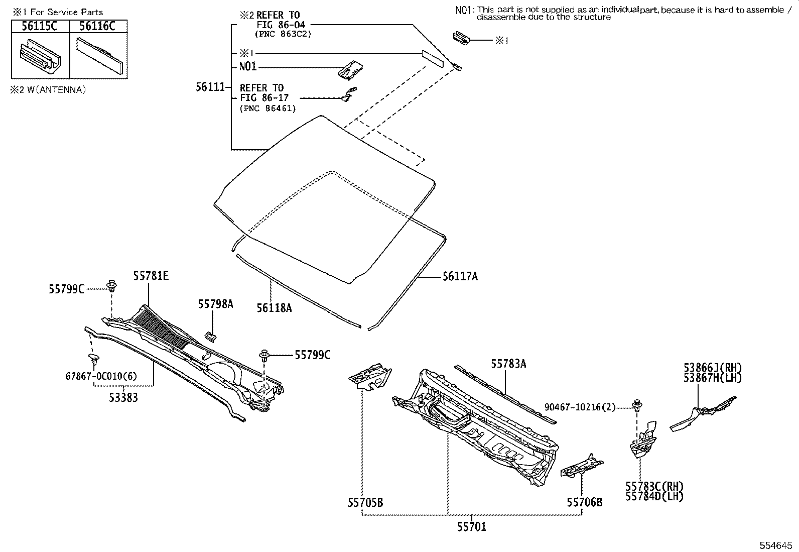 Cowl Panel & Windshield Glass