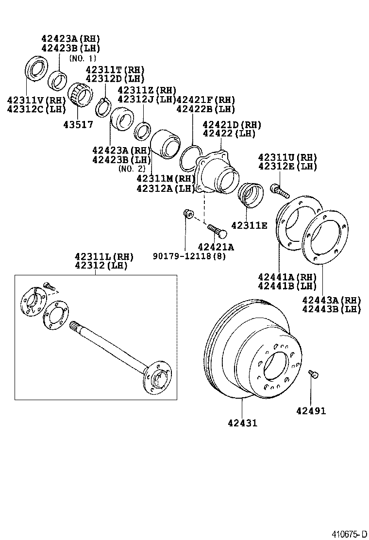 Rear Axle Shaft Hub
