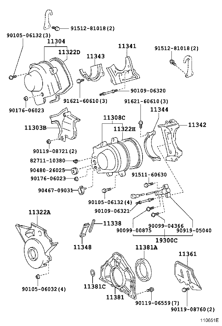 Timing Gear Cover & Rear End Plate