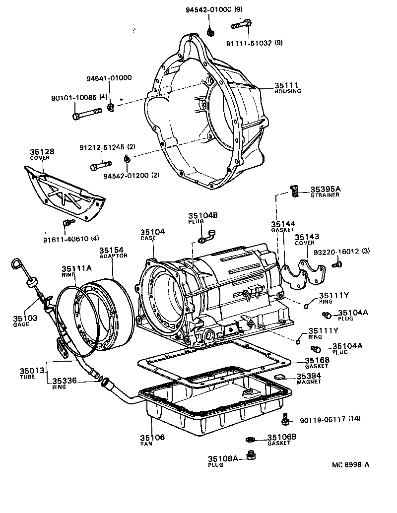 Caja de transmisión y cárter de aceite