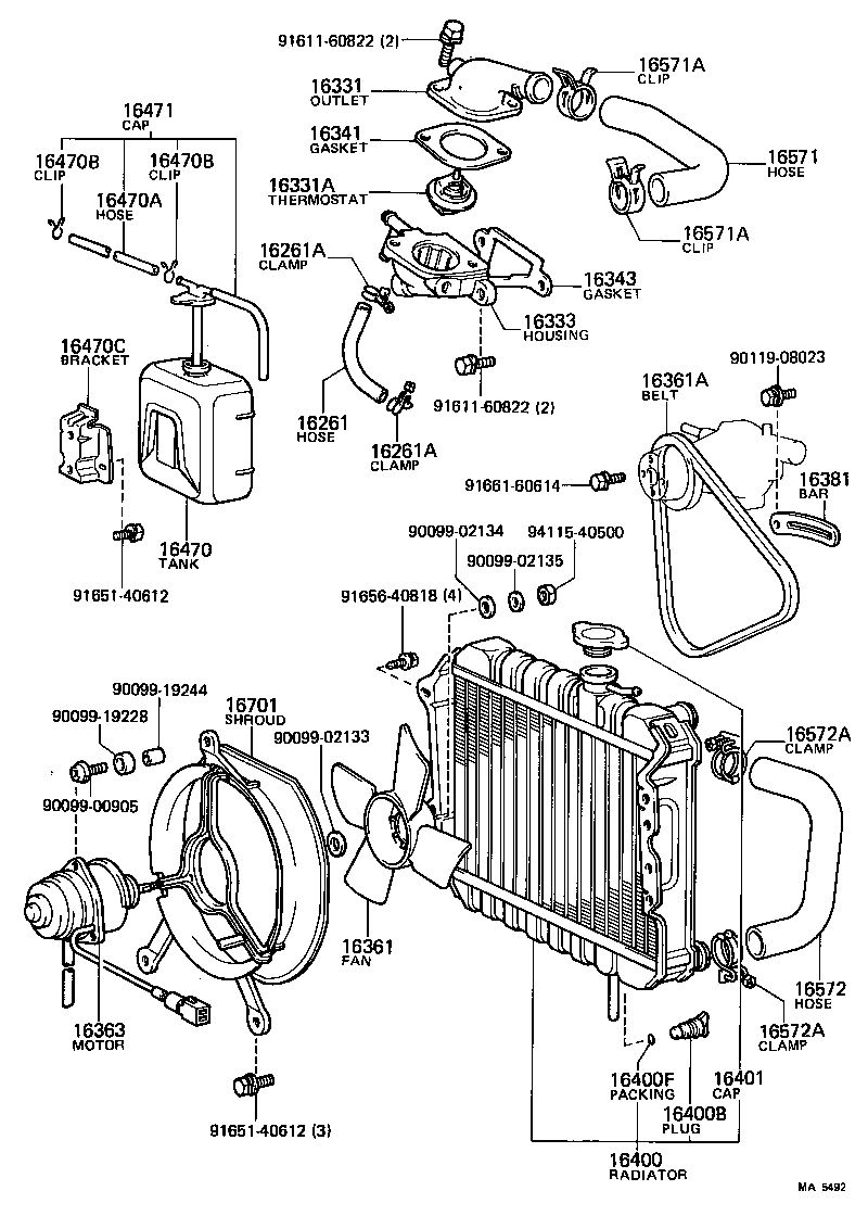 Radiator Water Outlet