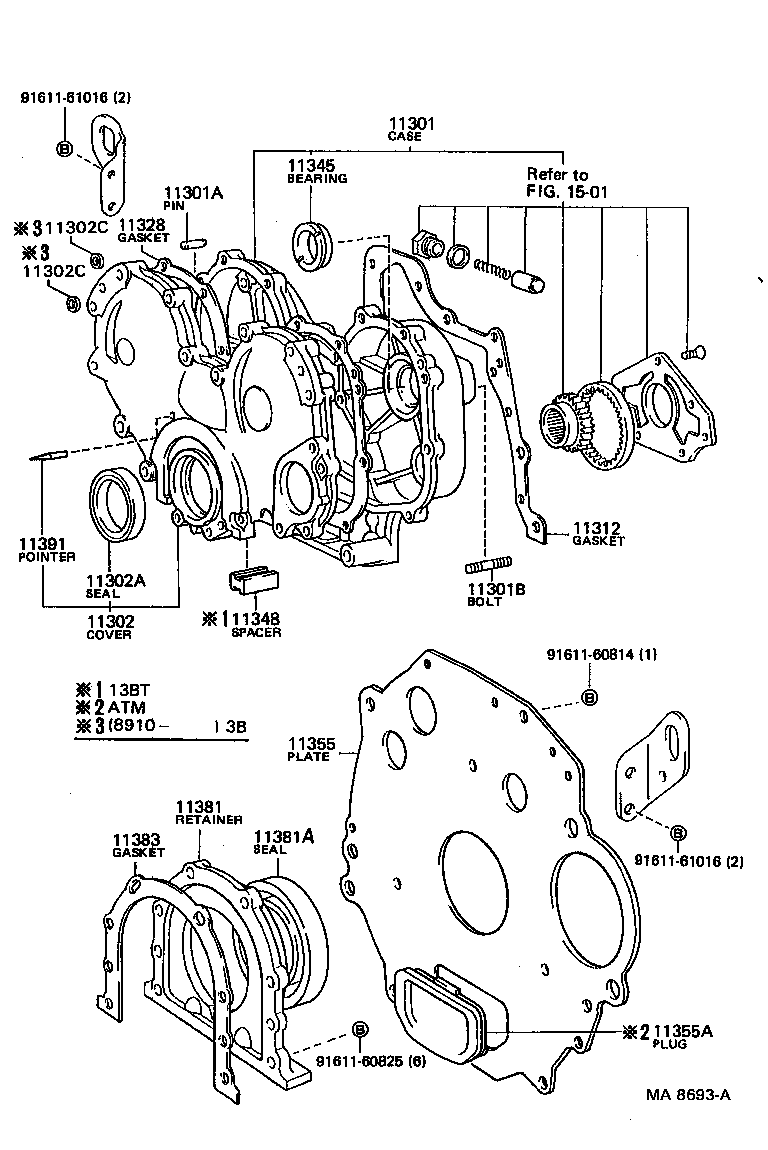 Timing Gear Cover & Rear End Plate