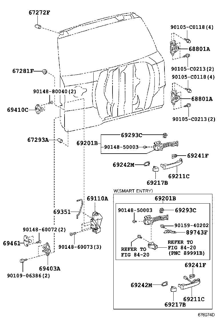 Back Door Lock Hinge
